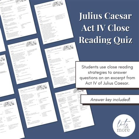 julius caesar shakespeare comprehension question answers