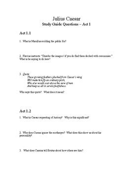 Julius Caesar Study Guide Questions And Answers Act 4