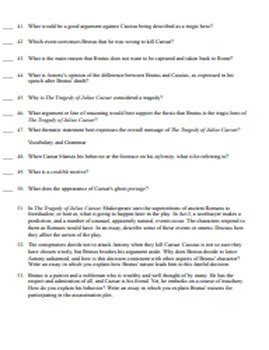 Download Julius Caesar Short Answer Study Guide Answers 