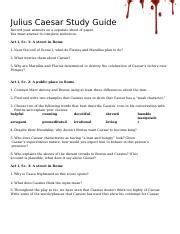 Full Download Julius Caesar Study Guide Answers Act 1 Scene 3 