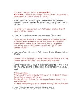 Full Download Julius Caesar Study Guide Answers Act 2 