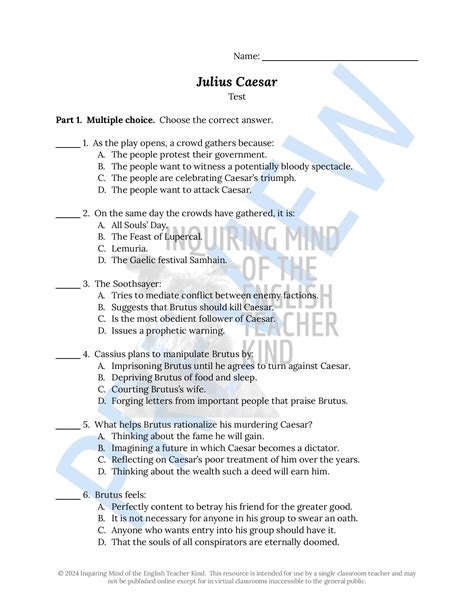 Read Julius Caesar Study Packet Answers 