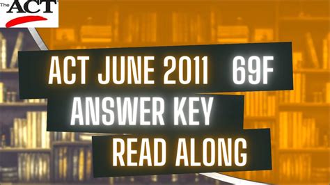 june 2011 act answer key