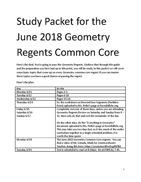 June 2012 Geometry Regents Explained