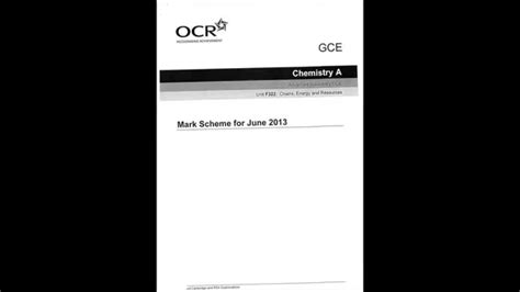 june 2013 f322 mark scheme