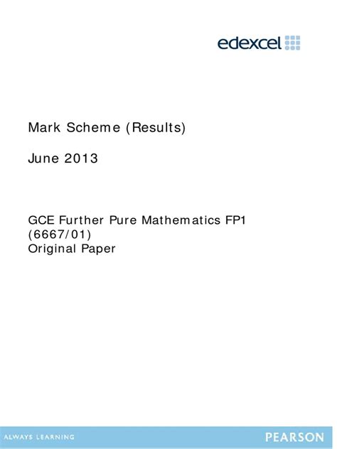 june 2013 fp1 mark scheme ocr mei