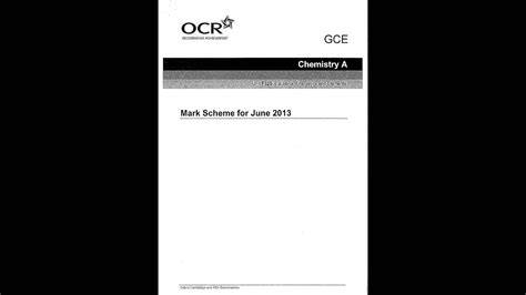 june 2013 ocr chemistry mark scheme f332