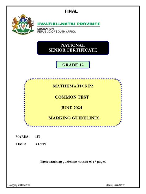 June 2014 Maths Exampler