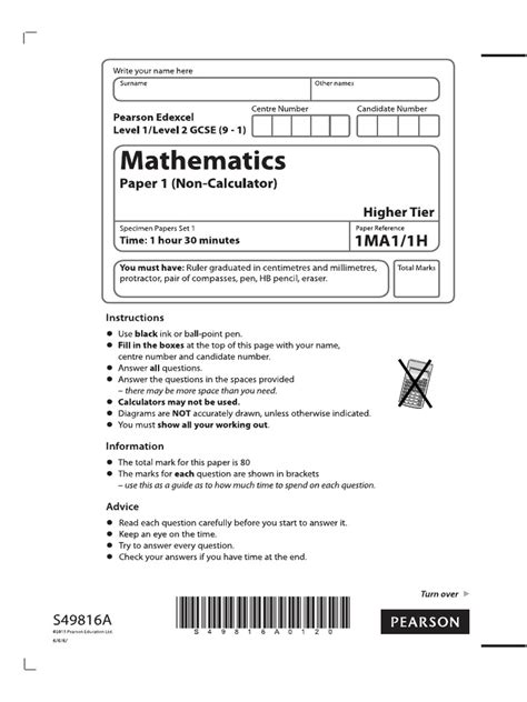 Read June 2012 Edexcel Maths Non Calculator Paper 