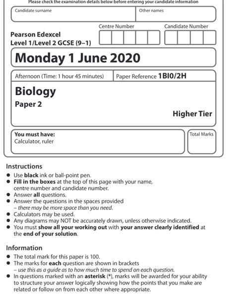 Read June 2013 Edexcel Biology Paper Mark Scheme 