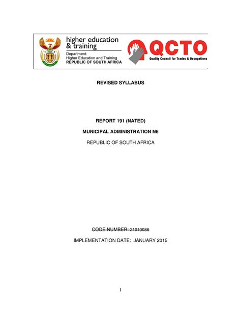 Download June 2013 Municipal Administration N6 Question Paper 