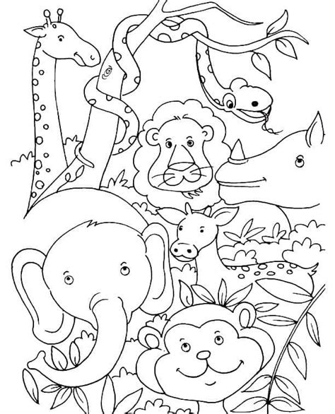Jungle Animal Coloring Pages 123 Homeschool 4 Me Jungle Theme Coloring Pages - Jungle Theme Coloring Pages