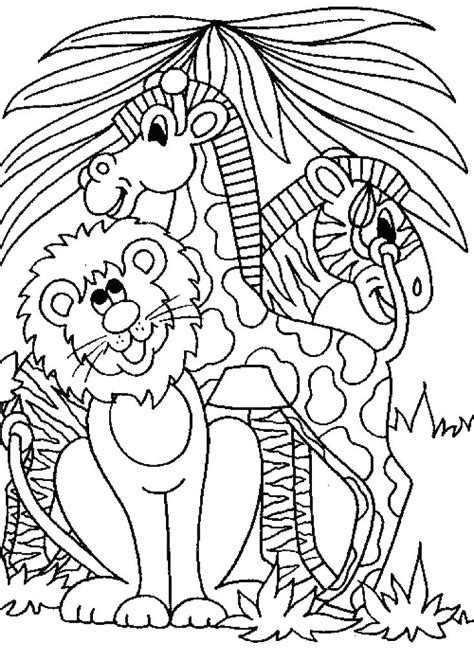 Jungle Animals Coloring Pages Free For Kids Gbcoloring Printable Jungle Animals Coloring Pages - Printable Jungle Animals Coloring Pages
