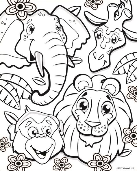 Jungle Color Book Color Drawing Fun For Kids Jungle Pictures To Color - Jungle Pictures To Color