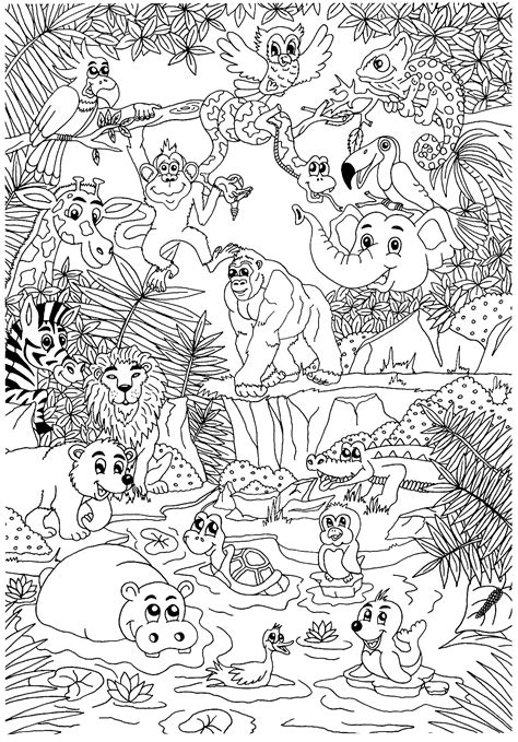 Jungle Coloring Pages Best Coloring Pages For Kids Printable Jungle Animals Coloring Pages - Printable Jungle Animals Coloring Pages