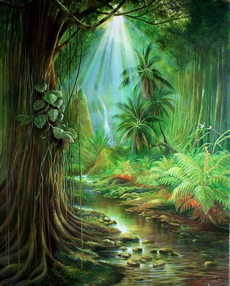 Jungle Picture An Enchanted Place Jungle Picture To Colour - Jungle Picture To Colour