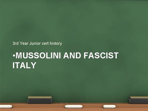 junior cert history notes mussolini biography