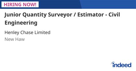 junior estimator quantity surveyor
