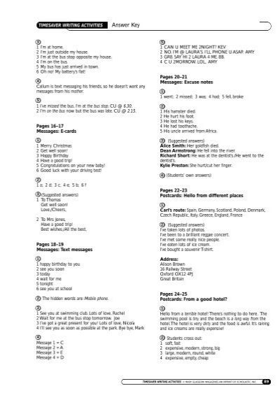 Junior Scholastic Answer Key