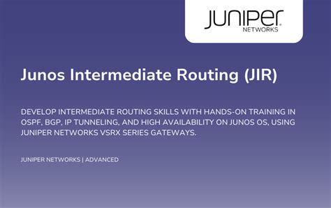 Junos Intermediate Routing Jir Study Guide