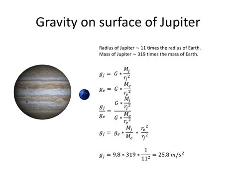 Jupiter Gravity In G