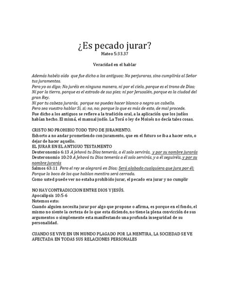 Jurar é Pecado