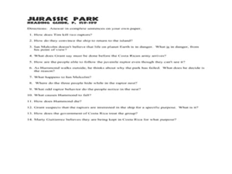 Download Jurassic Park Study Guide Answers 