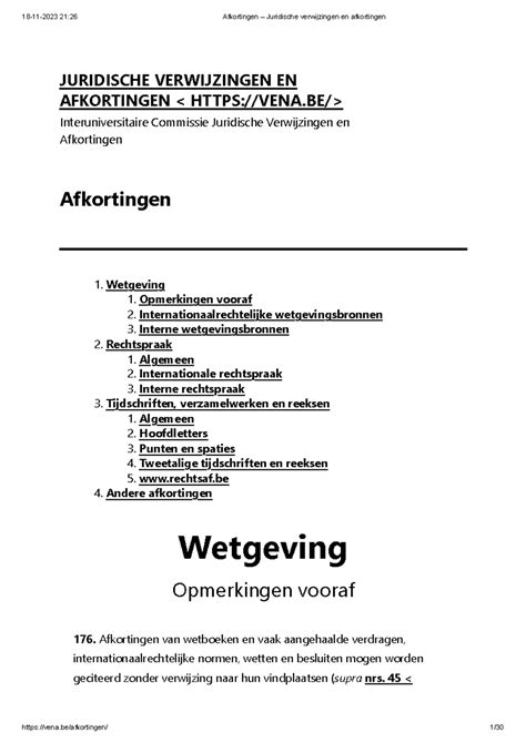 juridische afkortingen