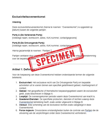 juridische exclusiviteit