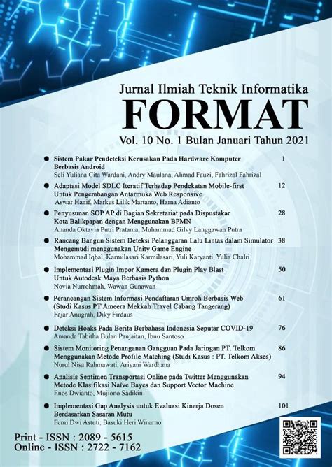 jurnal ilmiah teknik informatika