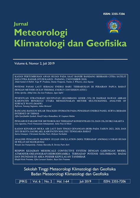 jurnal meteorologi klimatologi dan geofisika
