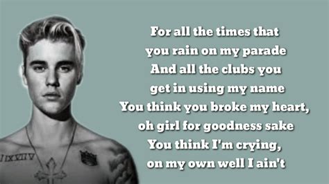Justin Bieber Love Yourself Lyrics Azlyrics Com Lirik Lagu Love Yourself - Lirik Lagu Love Yourself