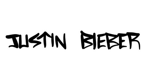 Justin Bieber Name Font