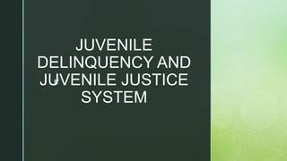 Read Juvenile System Deliquency 