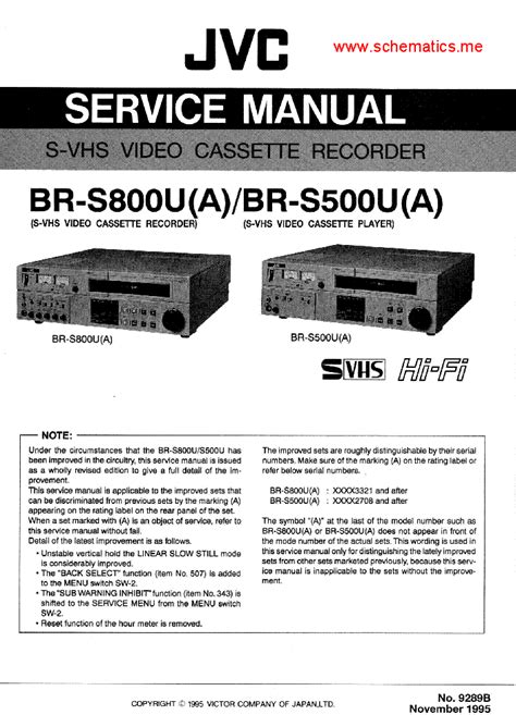 Read Online Jvc Br S500U User Manual 