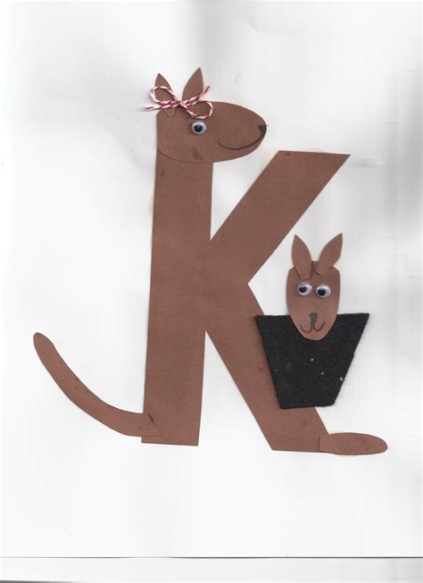 K Is For Kangaroo Craft With Printable Letter Letter K Is For - Letter K Is For