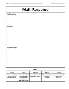 Read Online K Prep Math Extended Response Grid Paper 