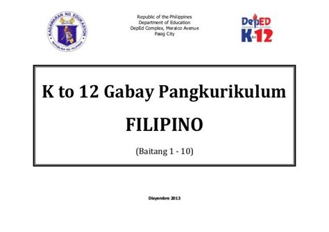 Full Download K To 12 Curriculum Guide In Filipino Grade 7 