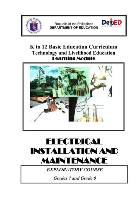 Full Download K To 12 Electrical Learning Module 