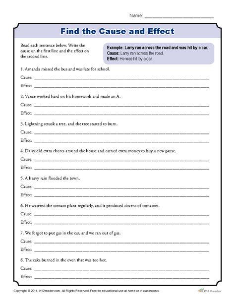 k12reader cause and effect