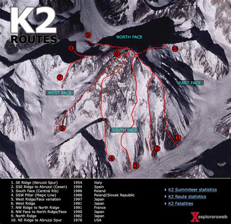 K2 Mountain Map
