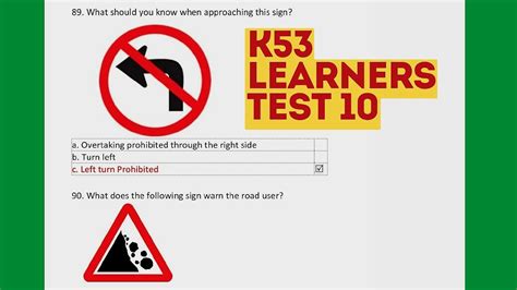 k53 learners code 10