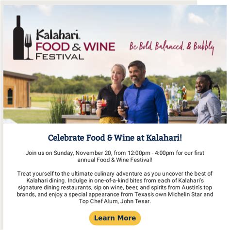 kalahari food and wine festival