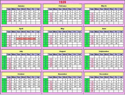 kalender 1999 lengkap