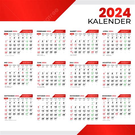 kalender 2024 lengkap dengan tanggal merah pdf