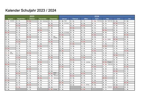Kalender 23 24