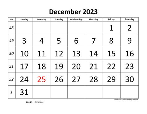 kalender desember 2023