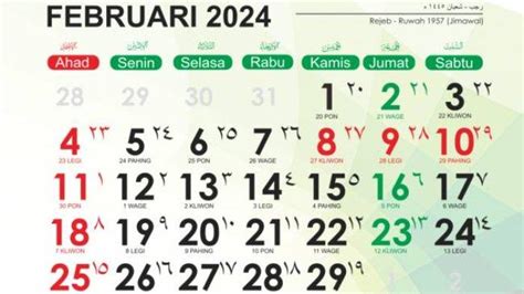 kalender hari ini jawa 2024
