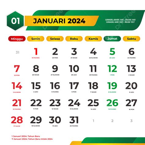 kalender jawa januari 2024