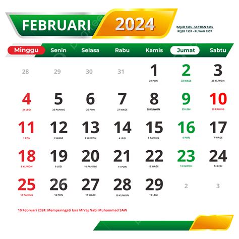 kalender jawa tahun 2024 februari